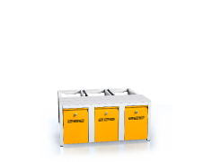 Předlavička s PVC latěmi  - se zásuvkami na obuv 375 x 900 x 800